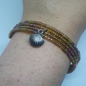 seashell charm bracelet